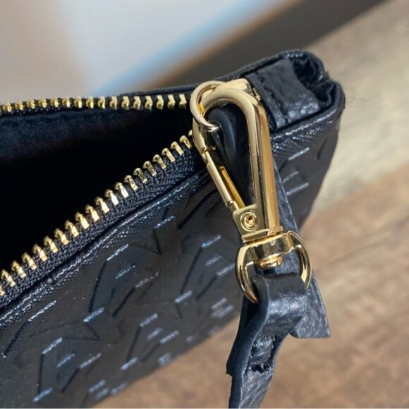 ANNE KLEIN Womens Black Wristlet Zipper Wallet Purse Clutch - Picture 4 of 8